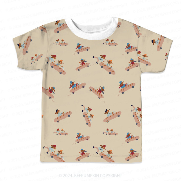 Skateboard Cool Puppy All Over Print Kids Tees