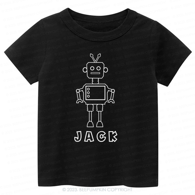 Personalized Robot coloring Kids Shirt