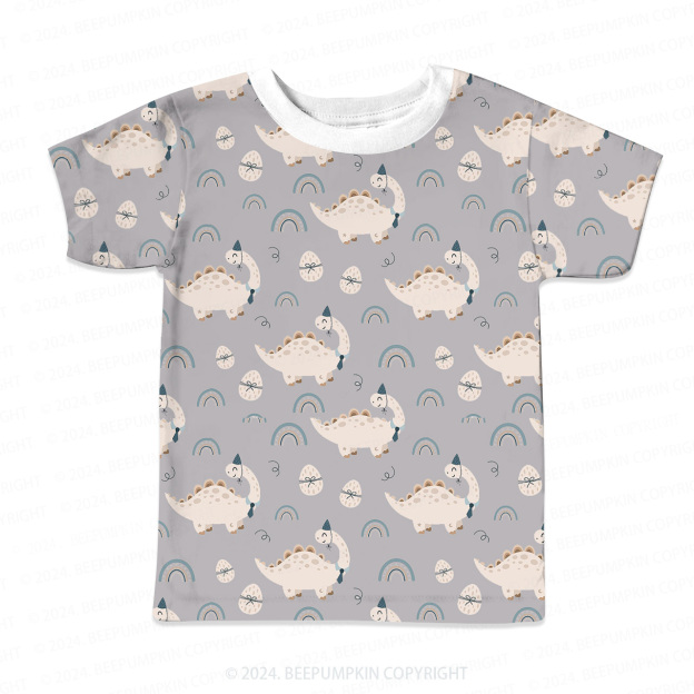 Birthday Dinosaur All Over Print Kids Tees