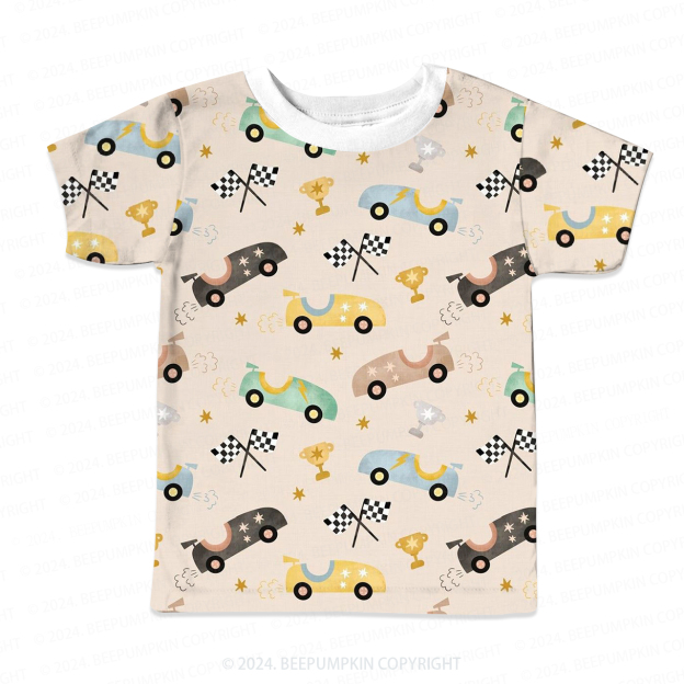 Race Car Competition All Over Print Kids Tees