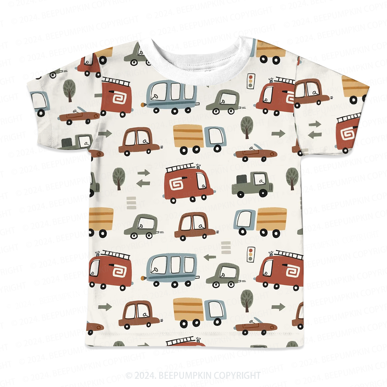 Urban Traffic Scenario All Over Print Kids Tees