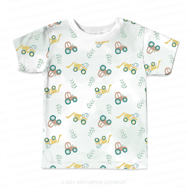Spring Excavator Car All Over Print Kids Tees