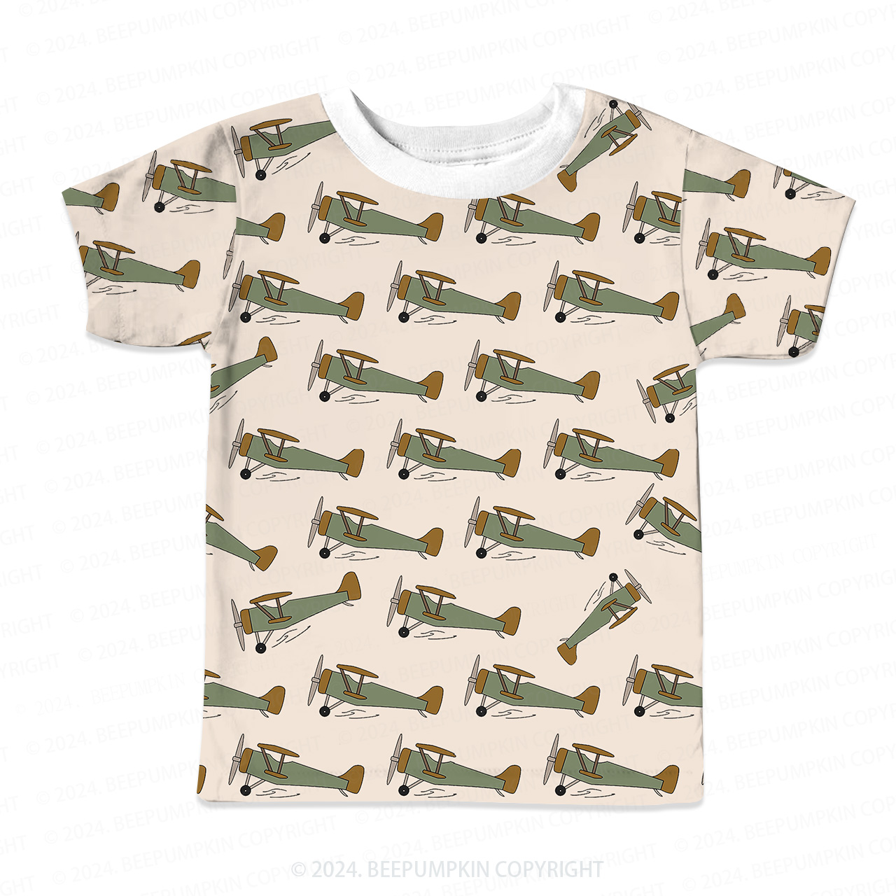 Cartoon Helicopter All Over Print Kids Tees