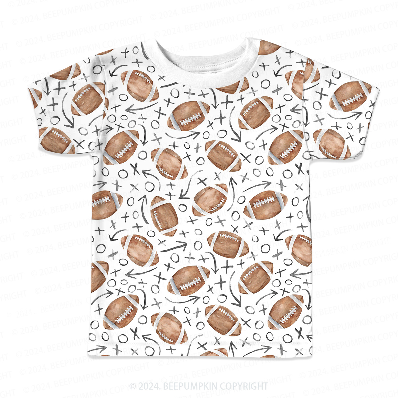 Baseball Doodle All Over Print Kids Tees