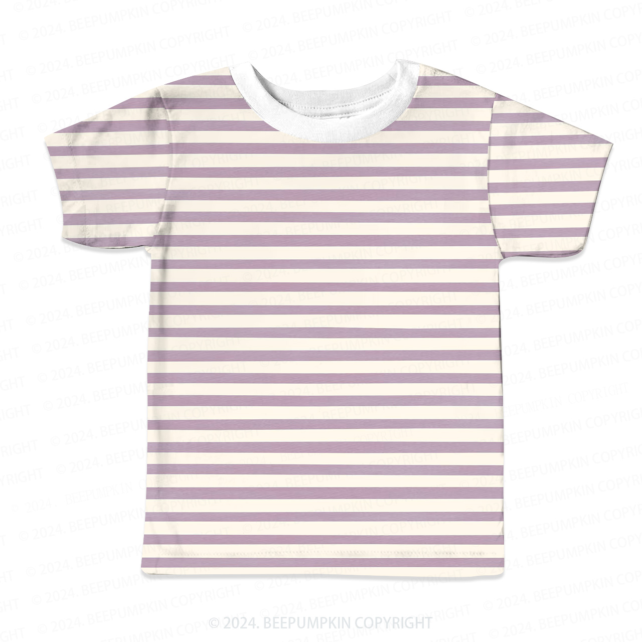 Lavender Purple Stripes All Over Print Kids Tees