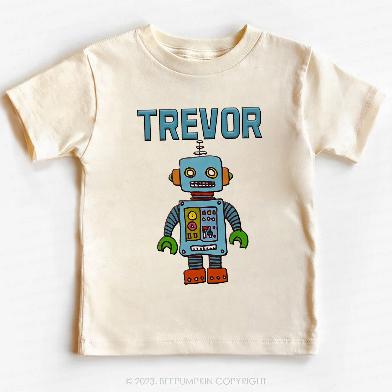 Personalized Robot Theme Kids Shirt