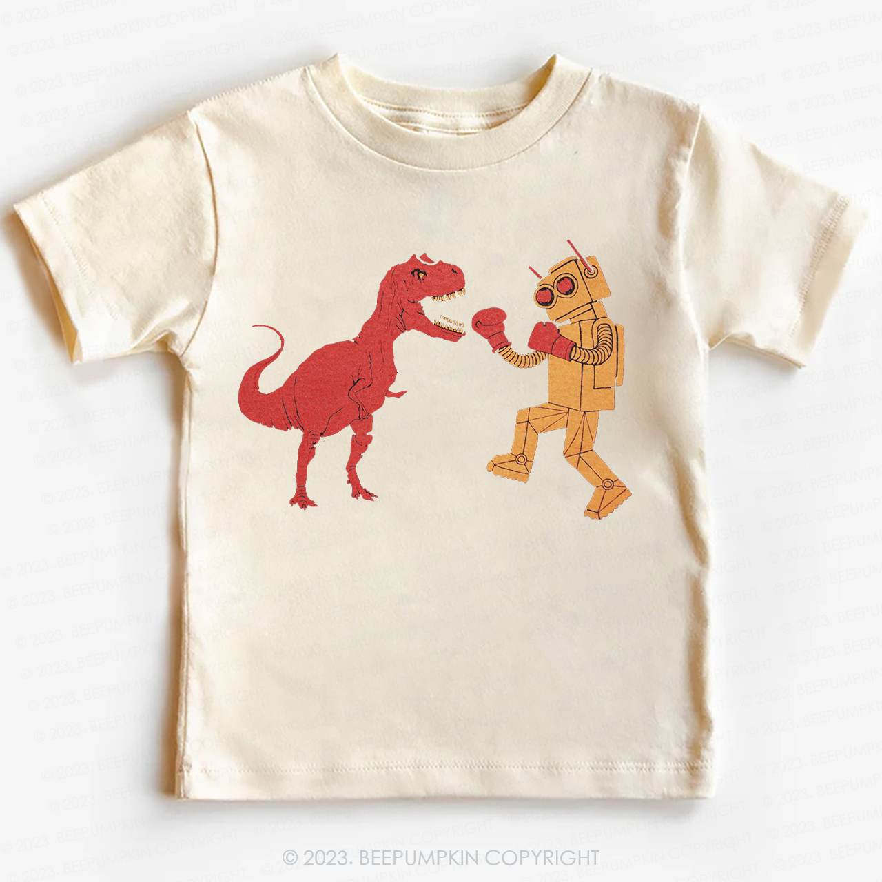 Kids Dinosaur Vs Robot Kids Shirt