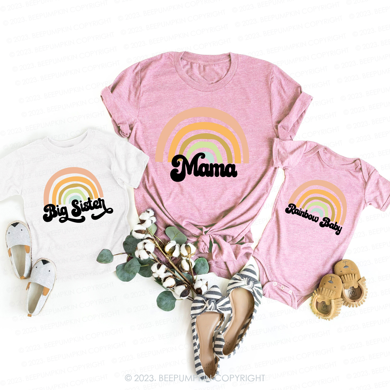 Personalized Matching Mama and Rainbow Baby Bodysuit & Shirts
