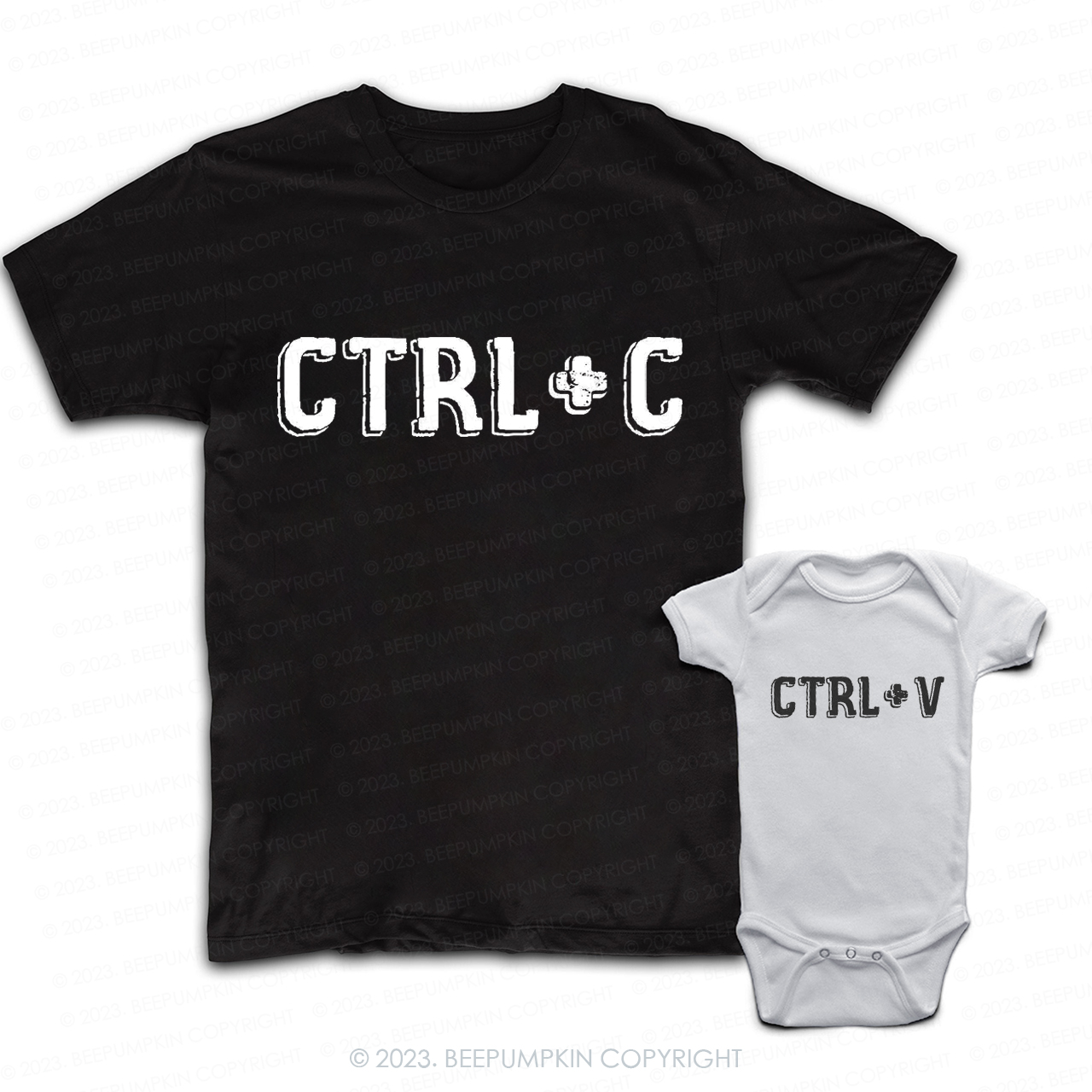 Ctrl+c And Ctrl+v Dad & Me Matching T-Shirts