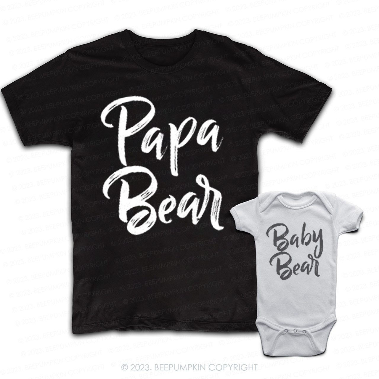 Papa Bear Baby Bear Dad & Me Matching T-Shirts