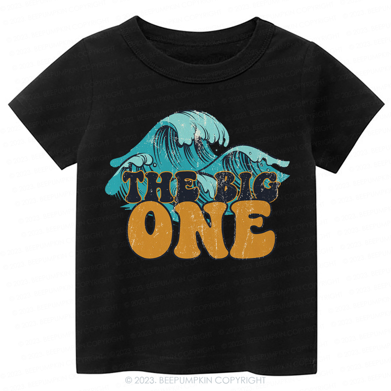 The Big One Retro Wave Birthday Kids Shirt