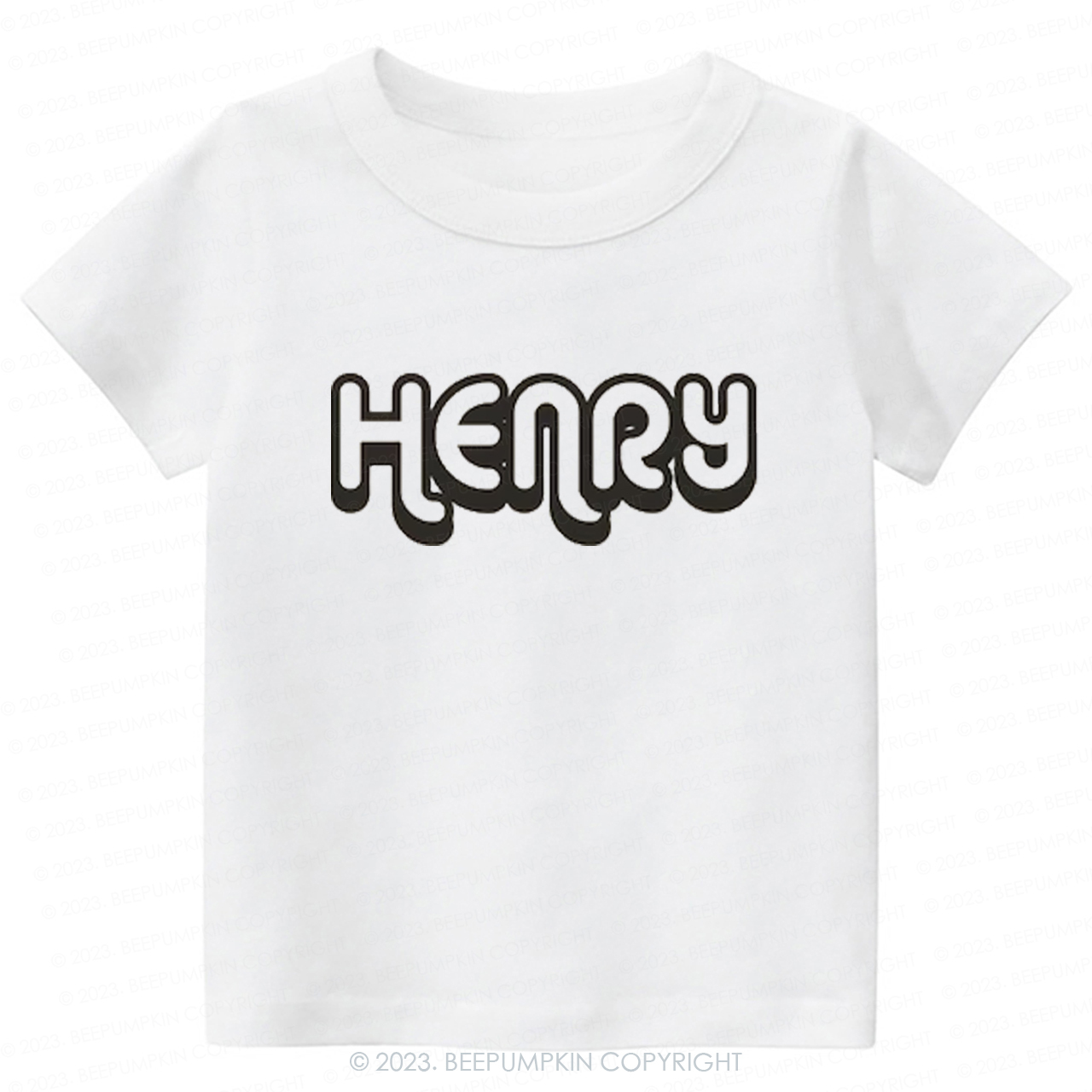Retro Custom Name Toddler Shirt - Personalized Natural Kids Tees