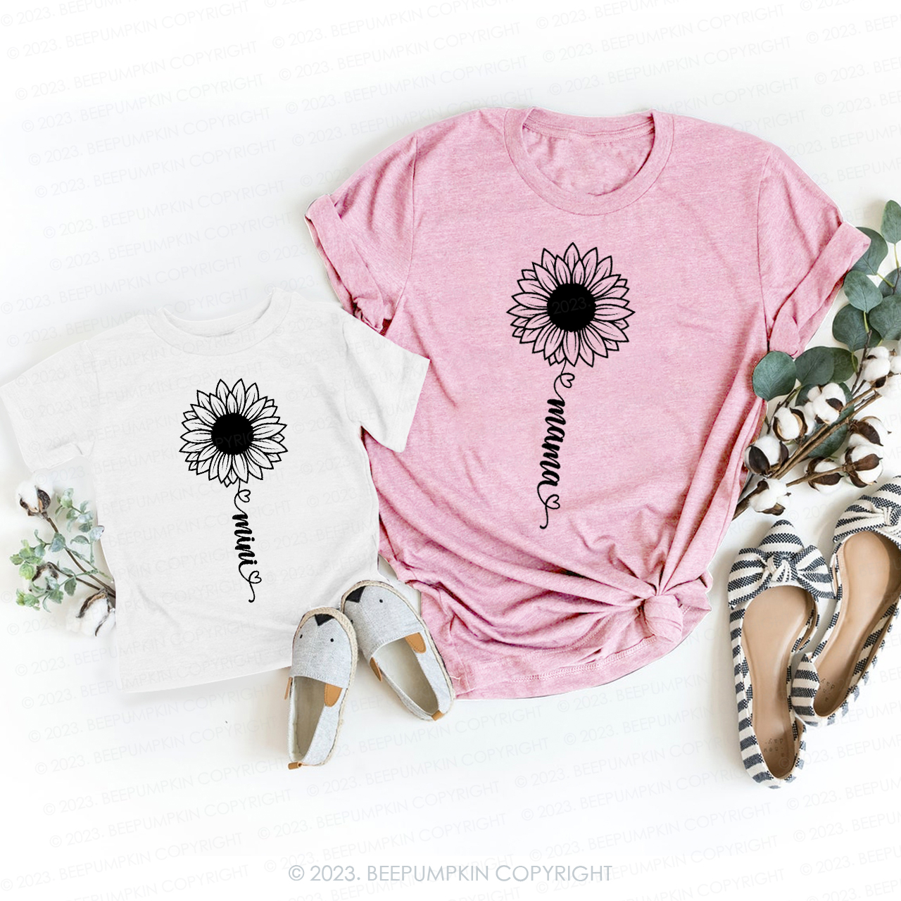 Sunflower Mama Mini T-Shirts For Mom&Me