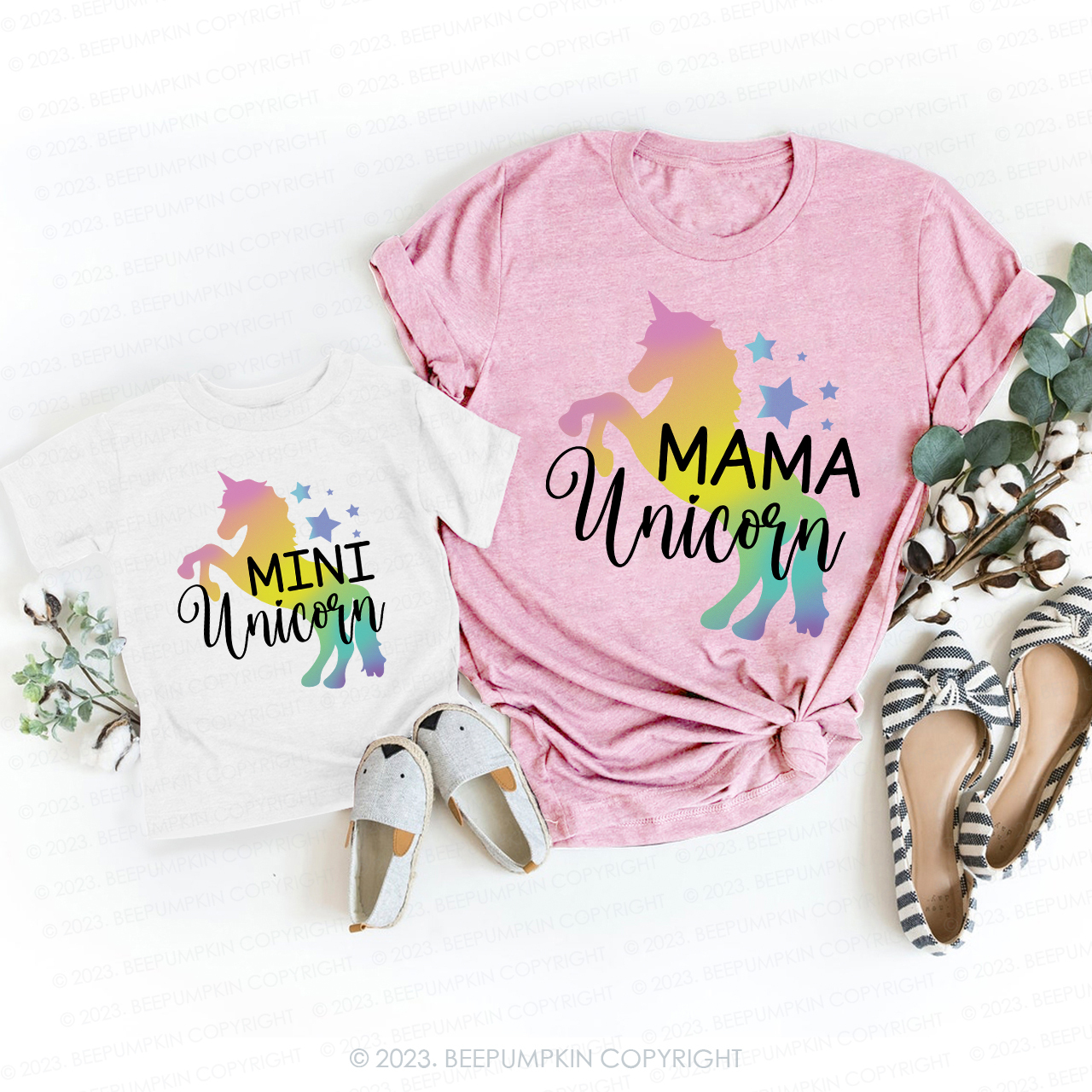 Mini Mama Unicorn T-Shirts For Mom&Me