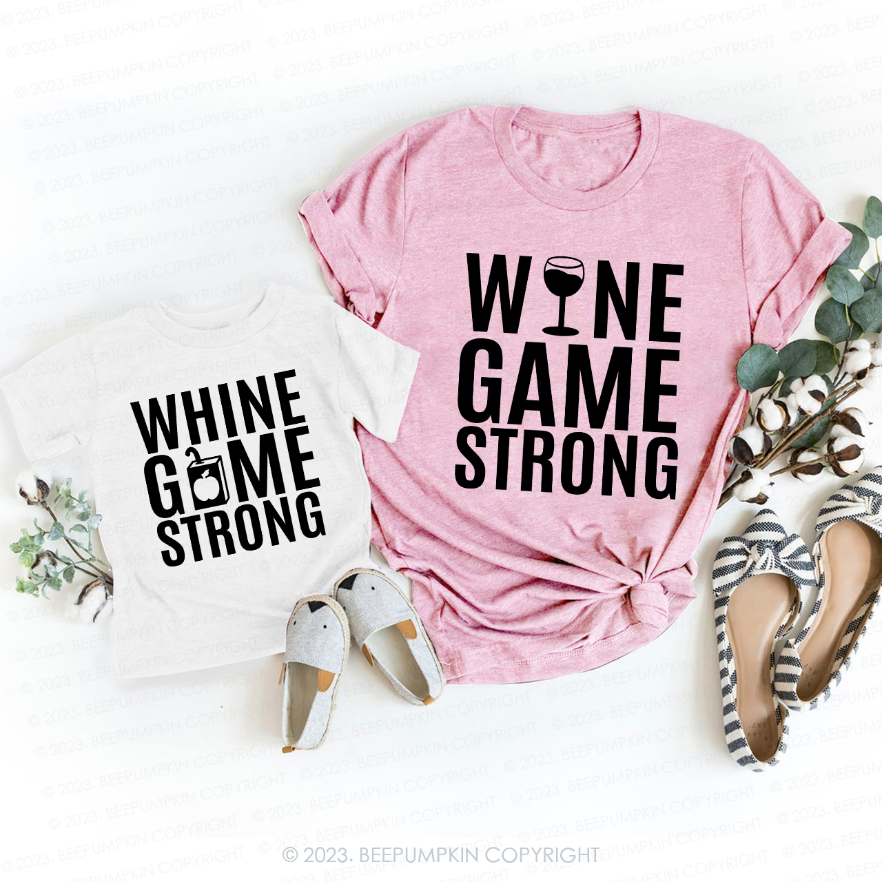While Game Strong T-Shirts For Mom&Me