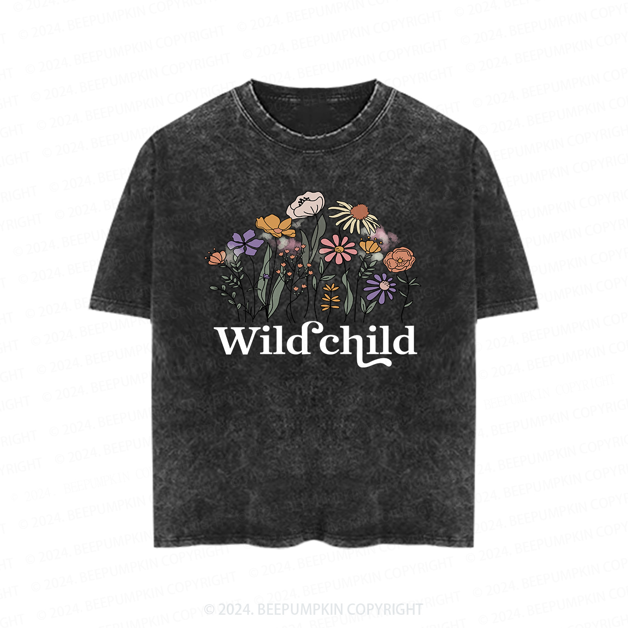 Wild Child Vintage Flowers Toddler&Kids Washed Tees