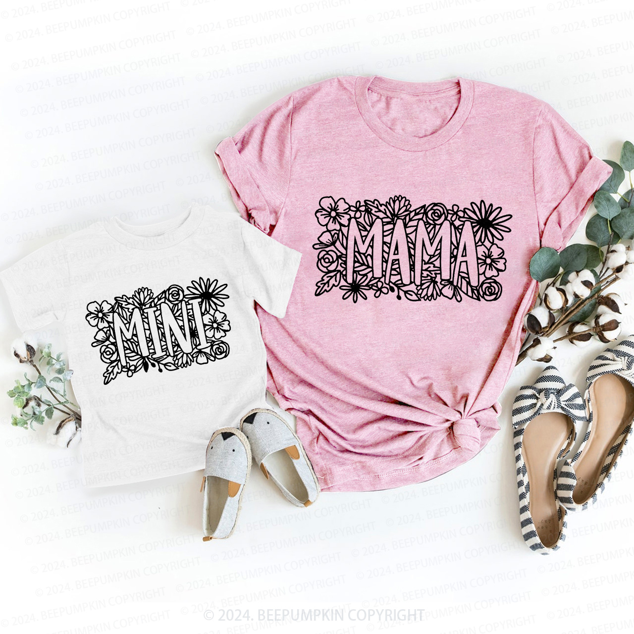  Floral Garden T-Shirts For Mom&Me