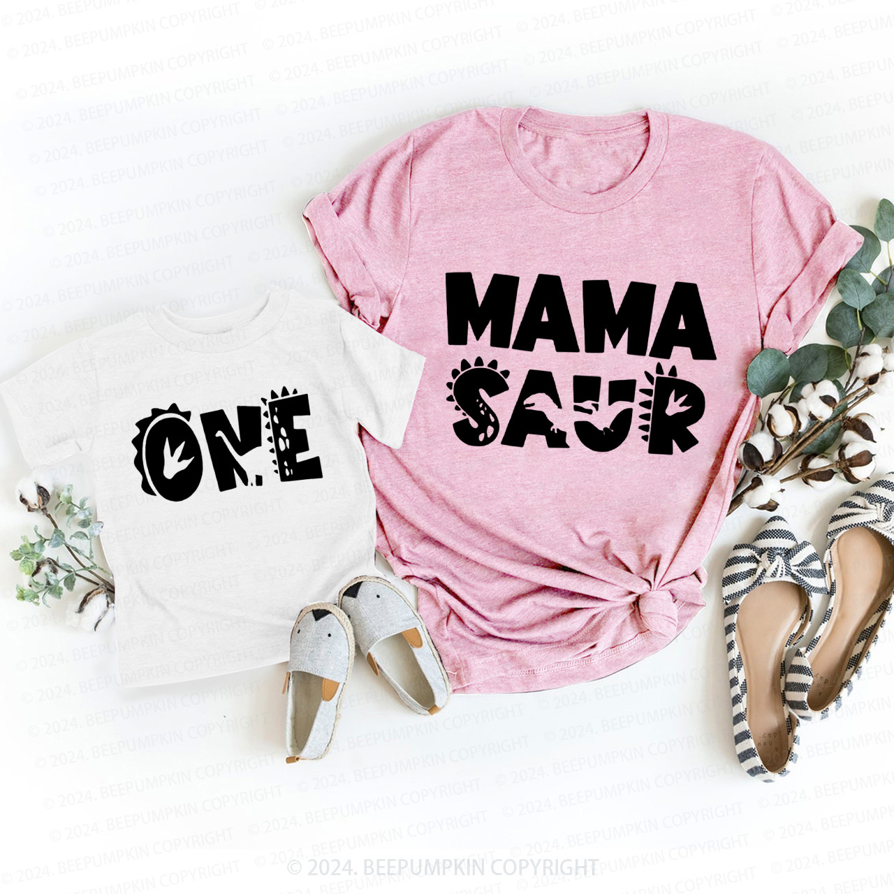 Mamasaurus Babysaurus T-Shirts For Mom&Me