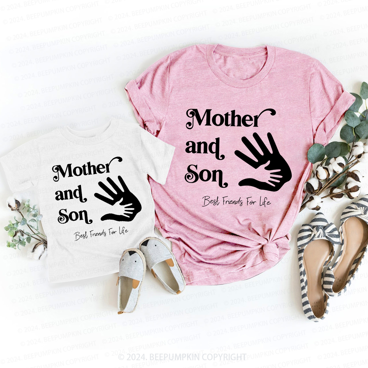 Mother and Son Best Friends For Life T-Shirts For Mom&Me