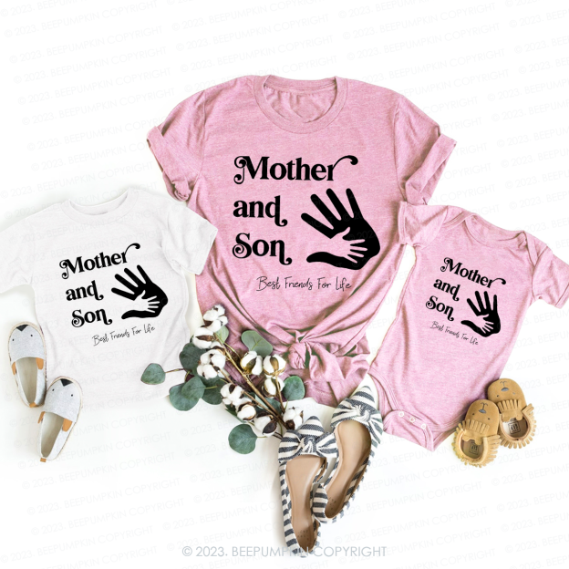 Mother and Son Best Friends For Life T-Shirts For Mom&Me