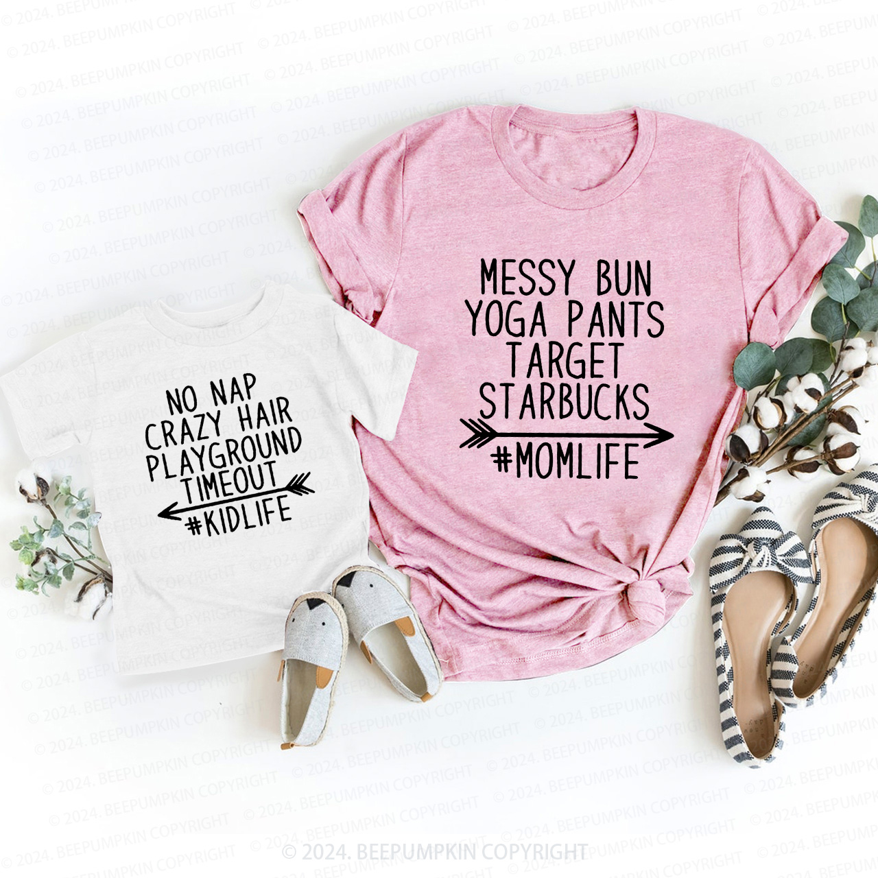 Momlife Kidlife T-Shirts For Mom&Me