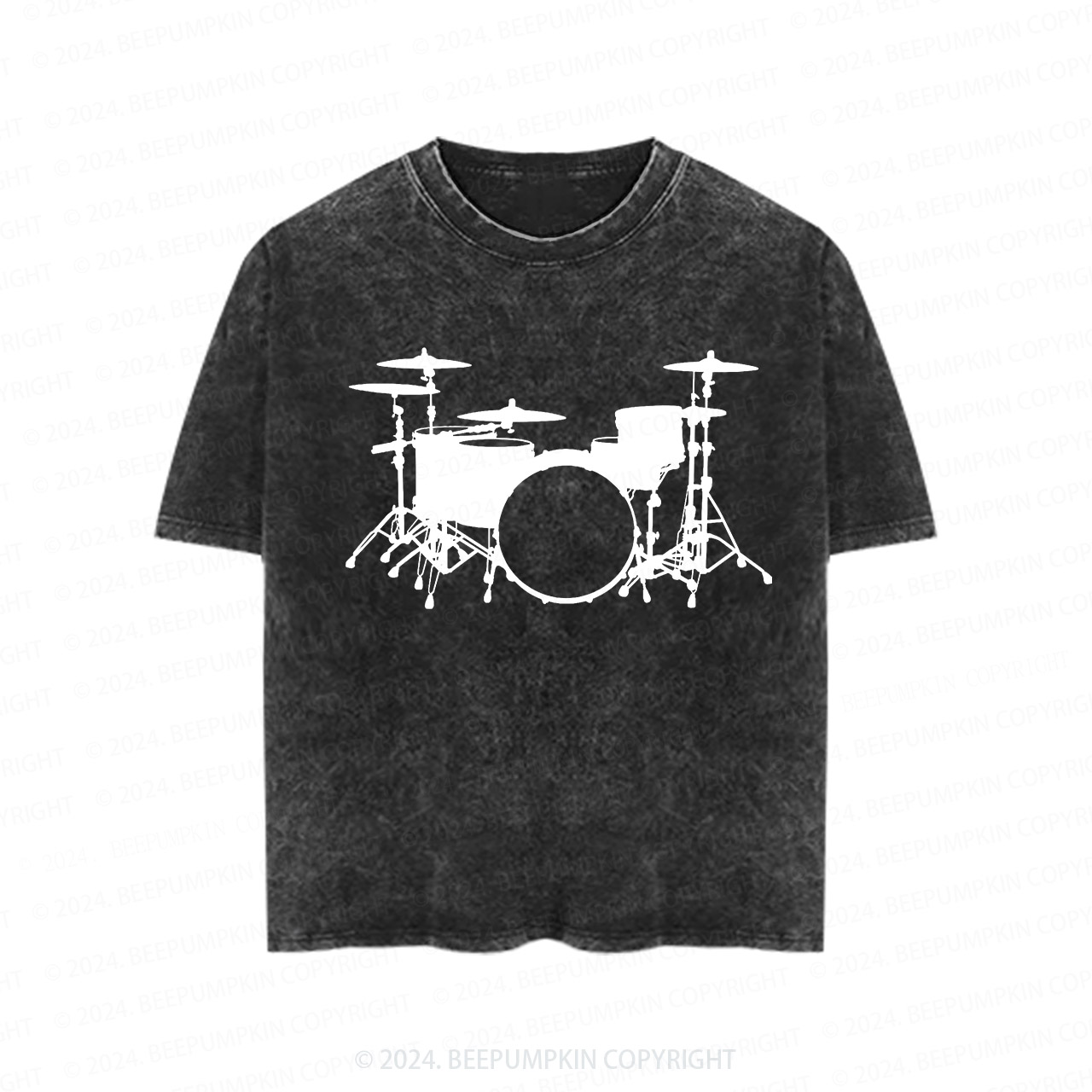 Drumset Music Toddler&Kids Washed Tees         