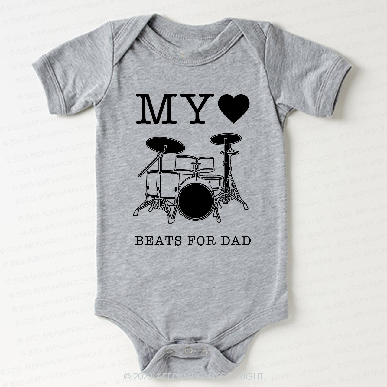 My Heart Beats For Dad Bodysuit For Baby