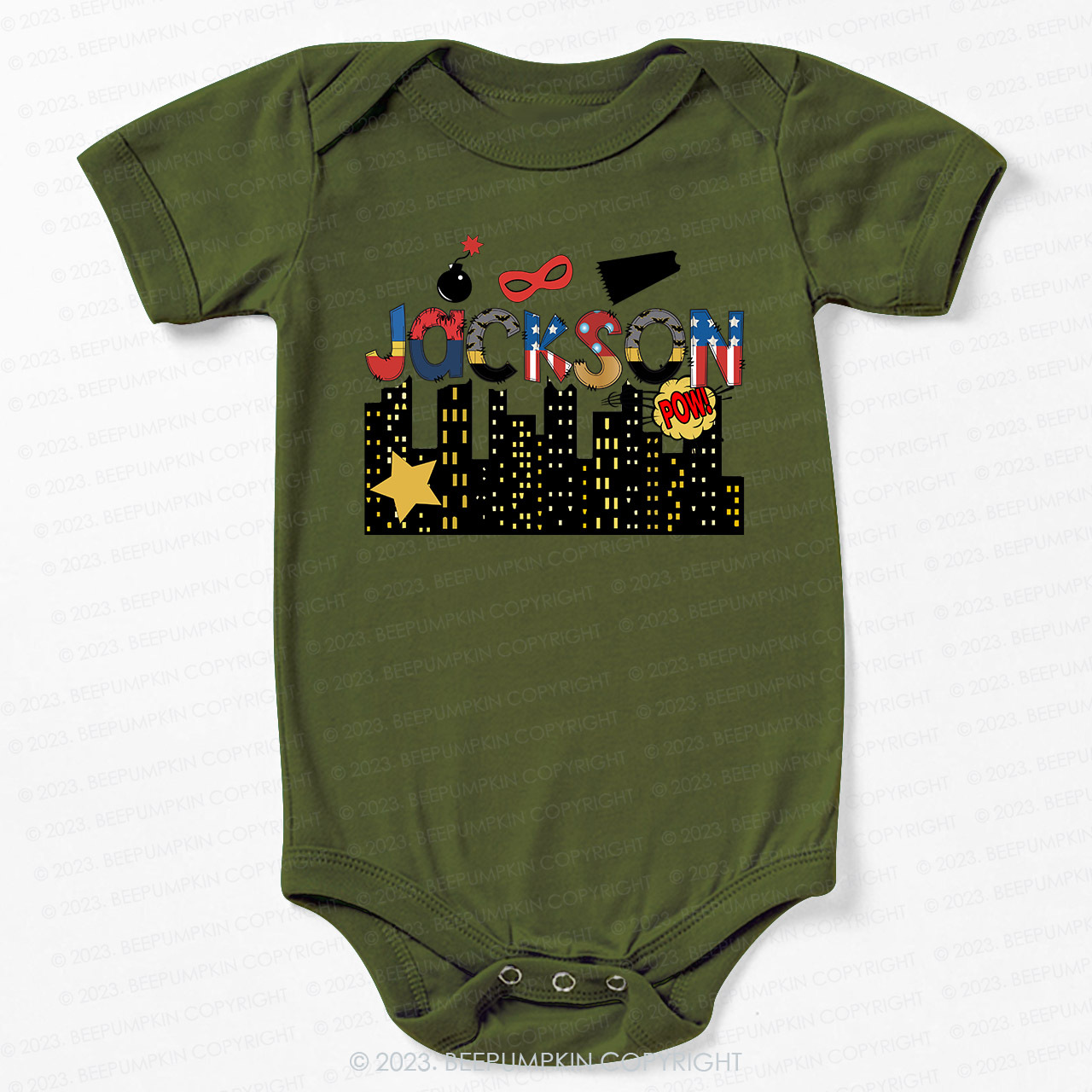 Personalized Eva City ​​Building Bodysuit For Baby
