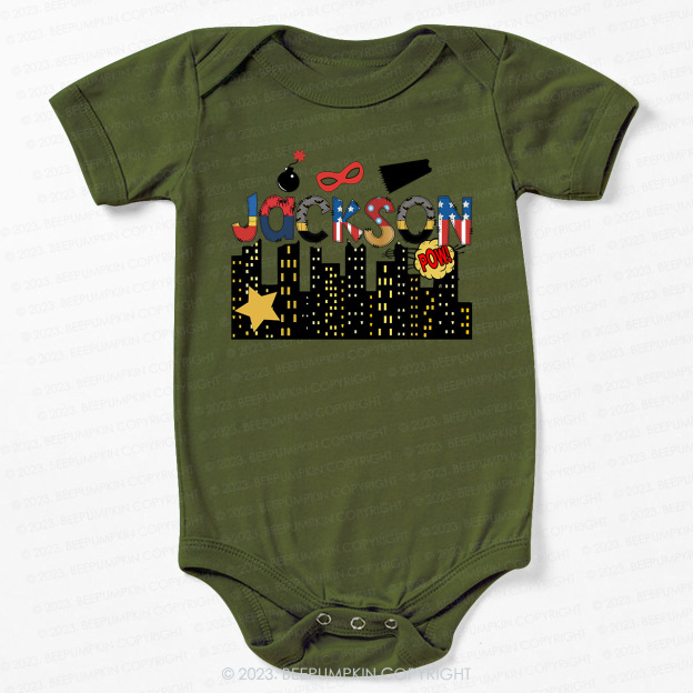Personalized Eva City ​​Building Bodysuit For Baby