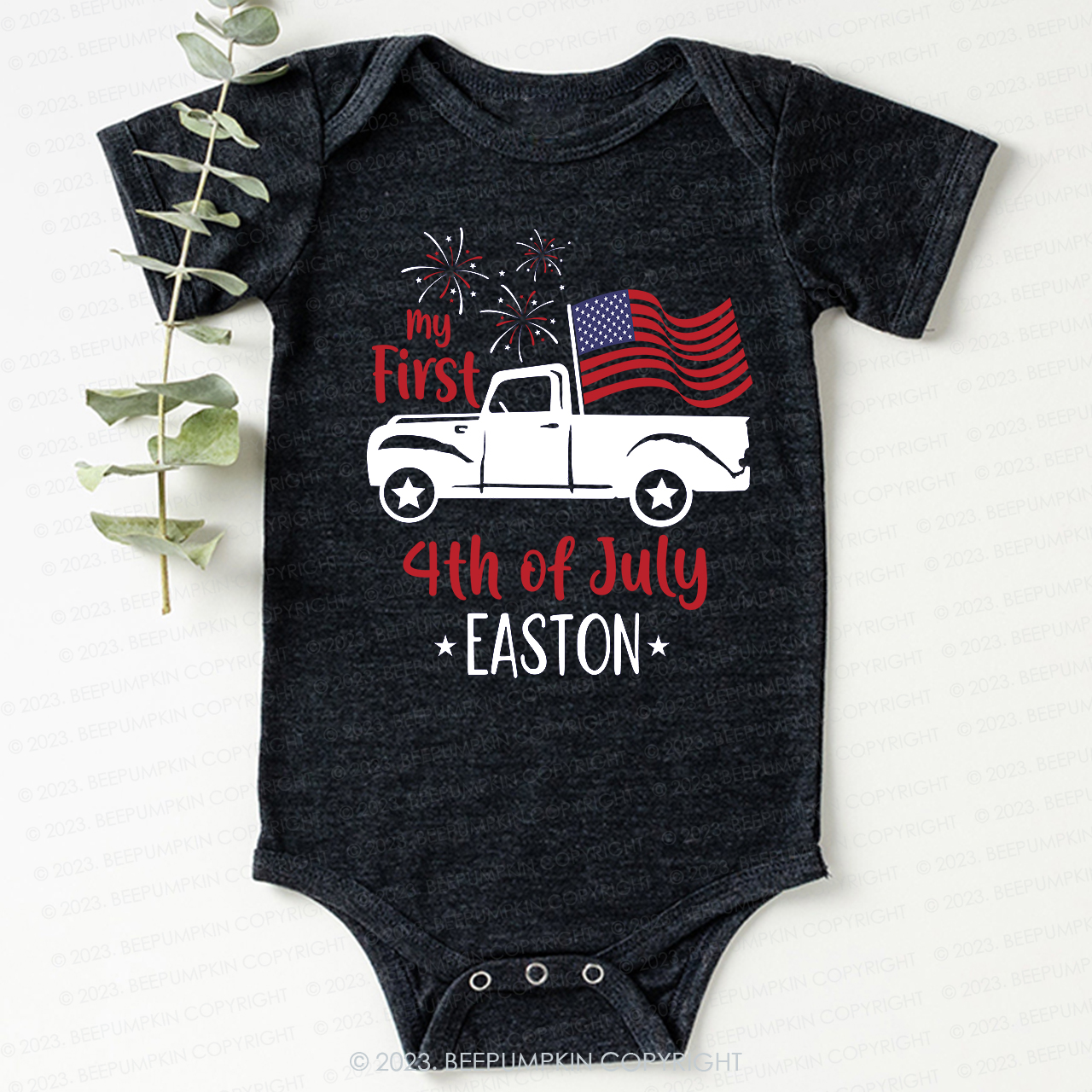 Personalized Baby's First 4th Of July Bodysuit For Baby