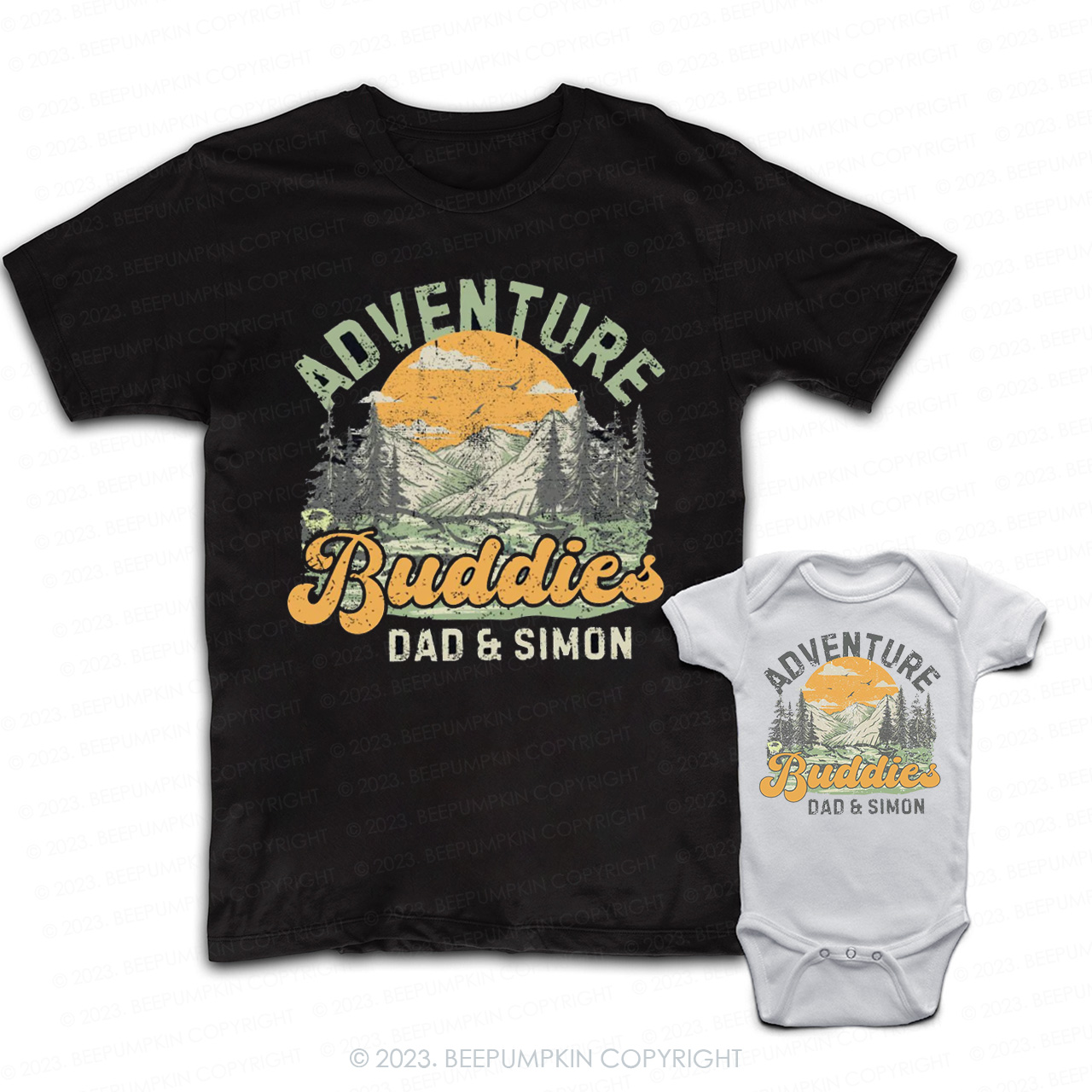 Personalized Adventure Buddies Daddy And Me Matching Shirt