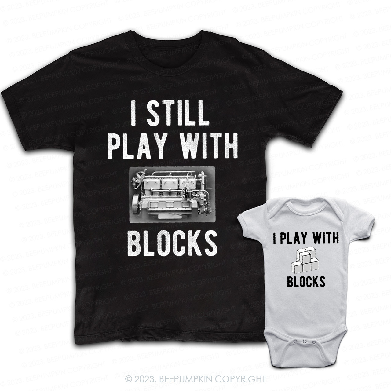 I Still Play With Blocks Daddy And Me Matching Shirt