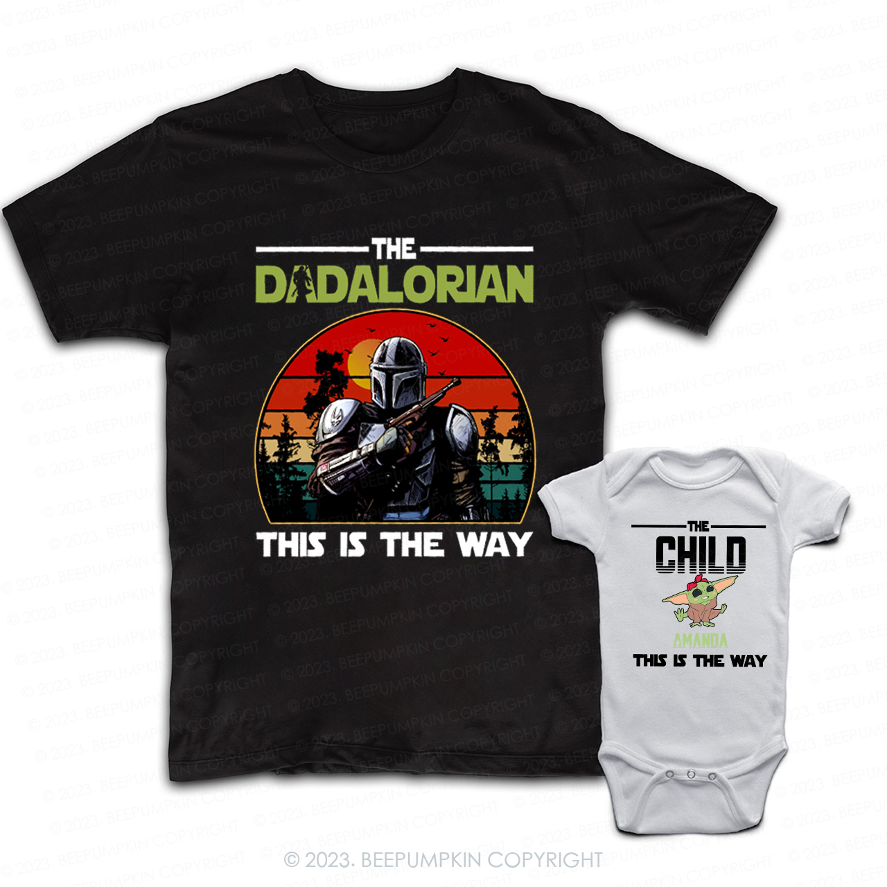 Personalized Cute Elf Daddy And Me Matching Shirt