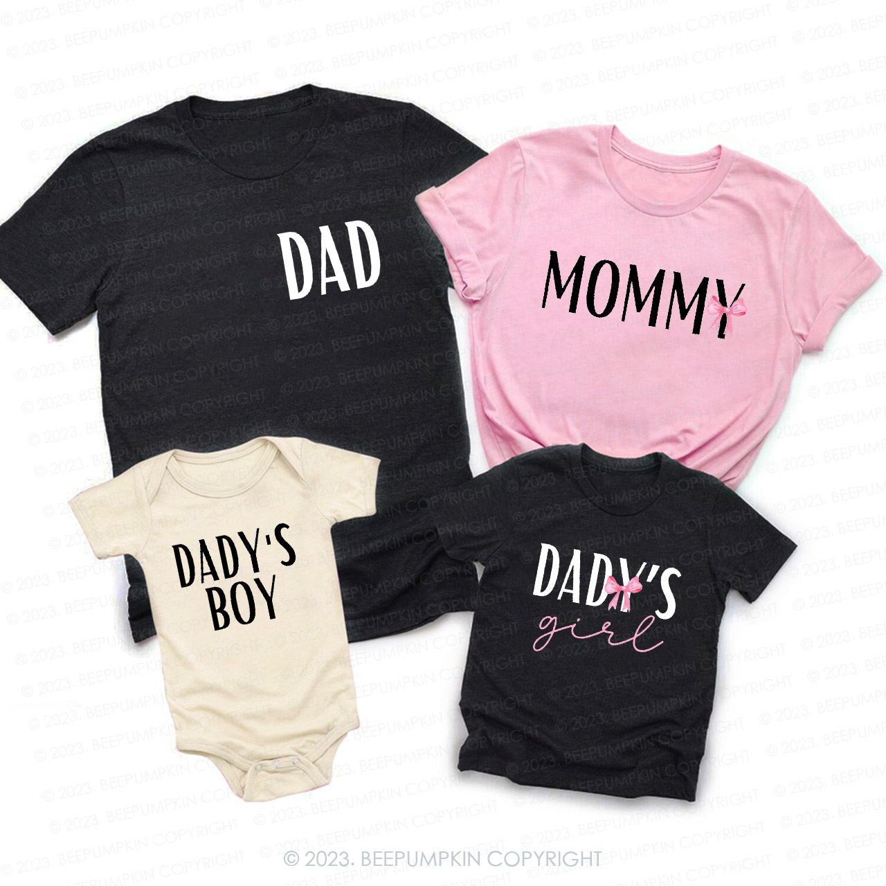 Cute Bow Tie Family Matching Shirts