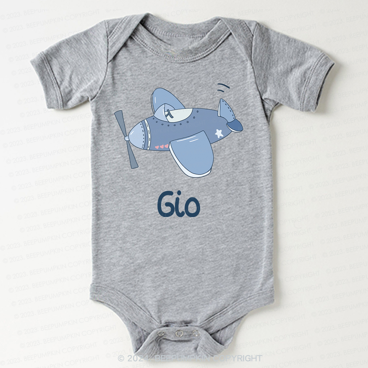 Personalized Plane Name Bodysuit For Baby 