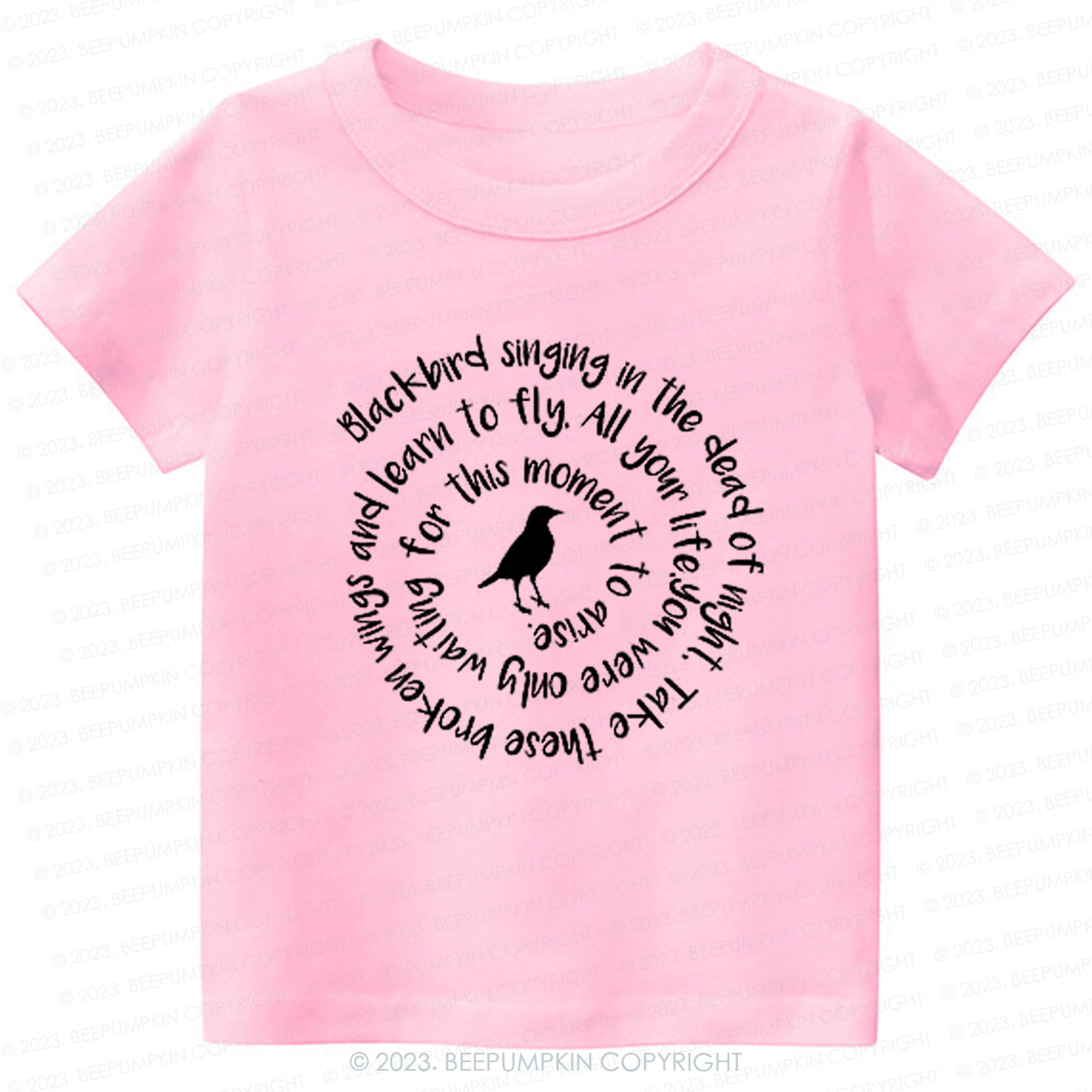 Blackbird Singing In The Dead Of Night Kids Shirt