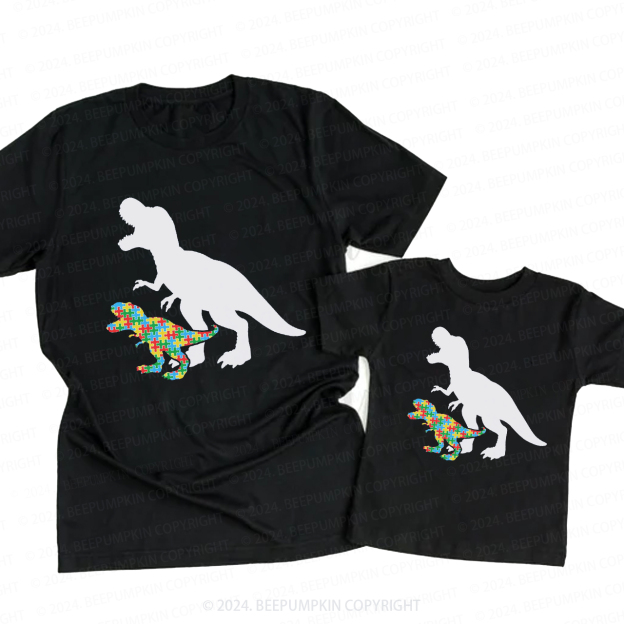 Matching Dinosaur Autism Daddy And Me Matching Shirt