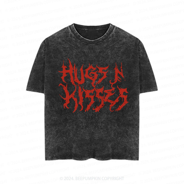 Hugs N Kisses Heavy Metal Toddler&Kids Washed Tees          