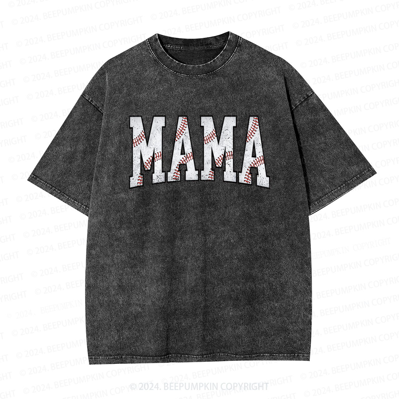 Cute Baseball Mama Washed T-Shirts 