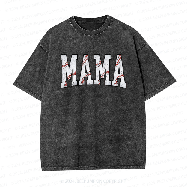 Cute Baseball Mama Washed T-Shirts 
