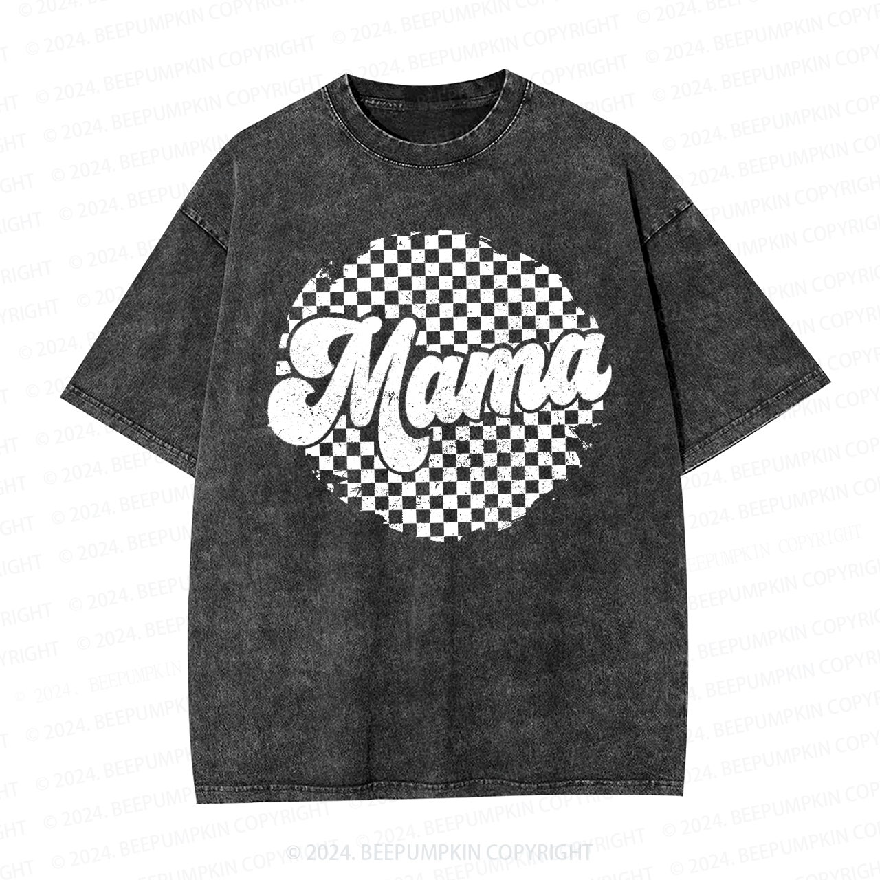 New Checkered Mama Washed T-Shirts 