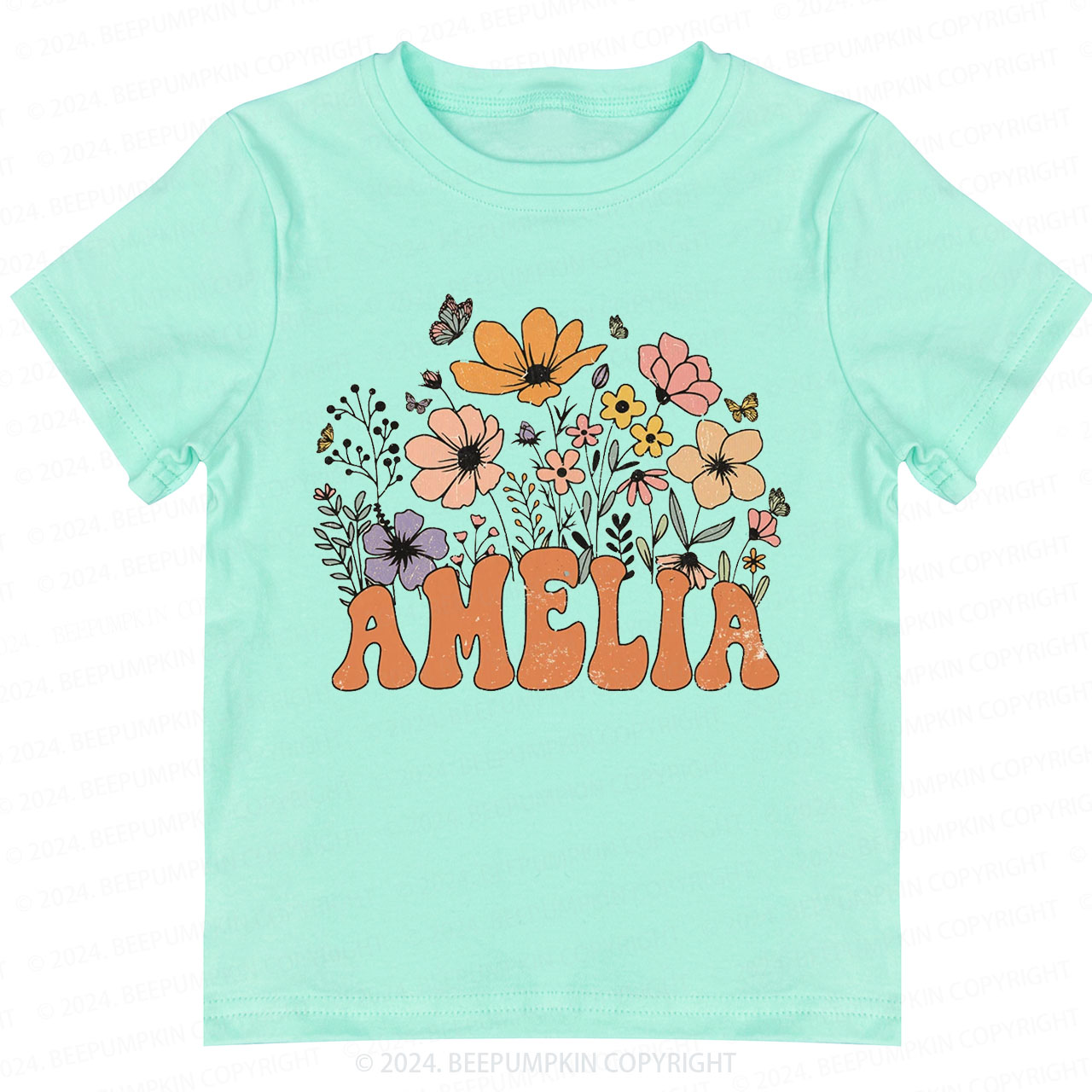 Personalized Girl Toddler&Kids Tees 
