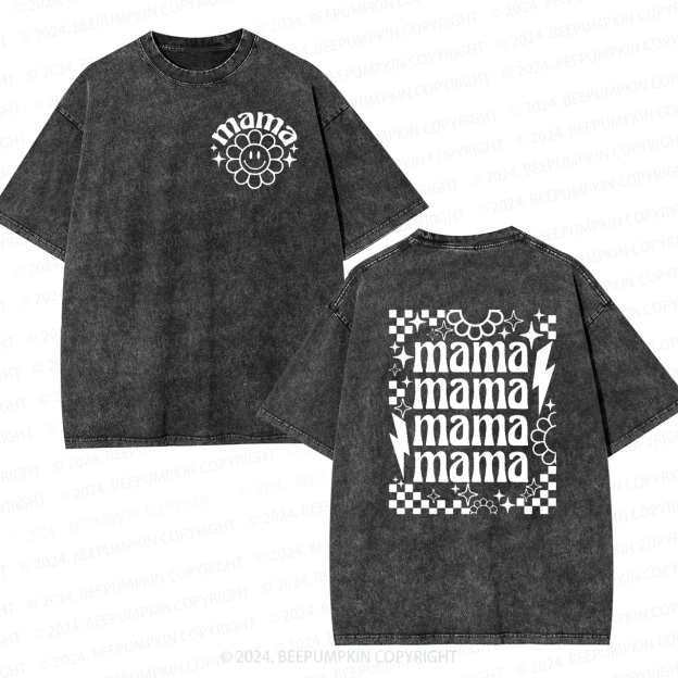 Retro Mama Sunflower Mama Washed Tees