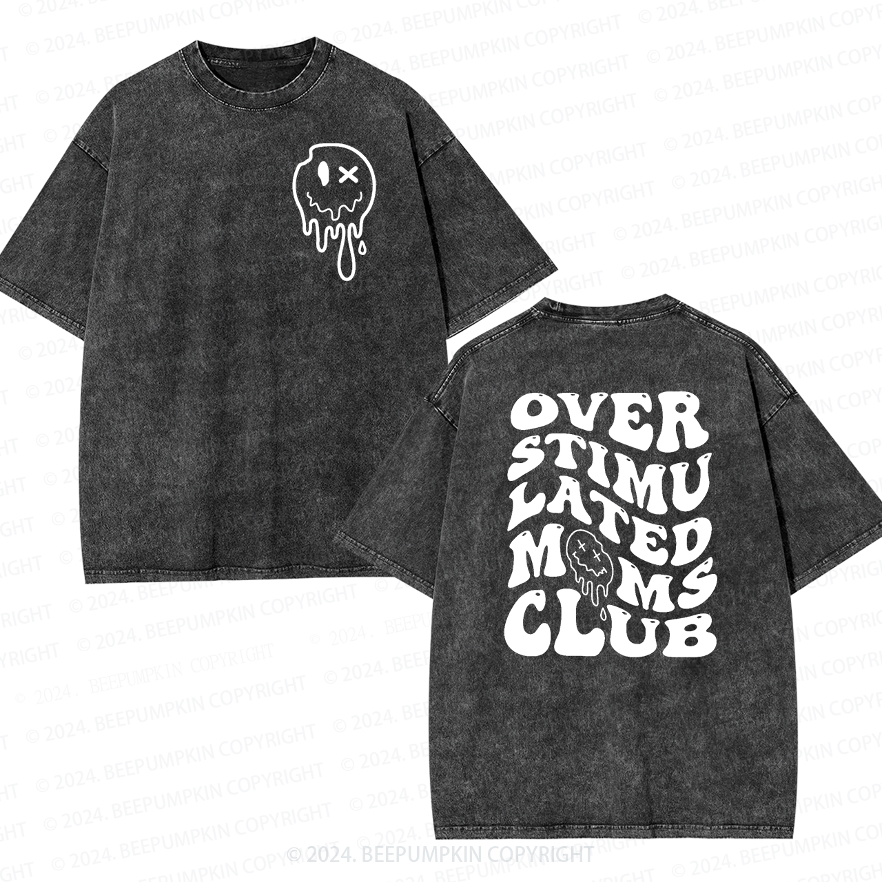 Overstimulated Moms Club Mama Washed Tees