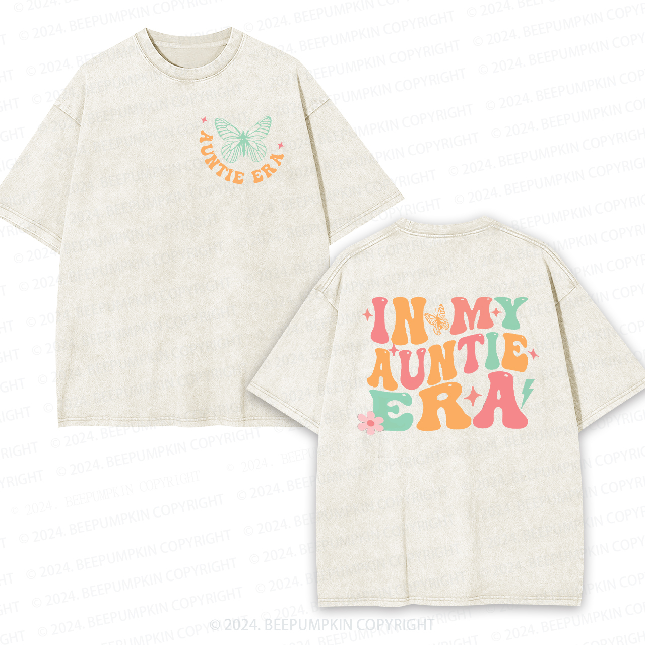 In My Auntie Era Aunt Washed Tees