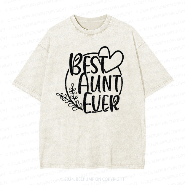 Best Aunt Ever Aunt Washed Tees