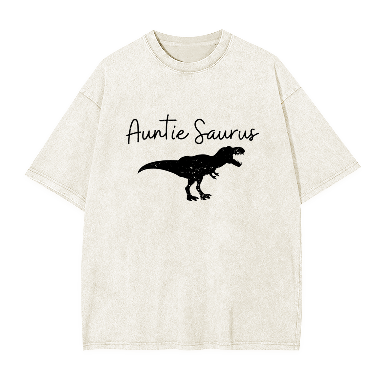 Personalized Saurus Rex Aunt Washed Tees