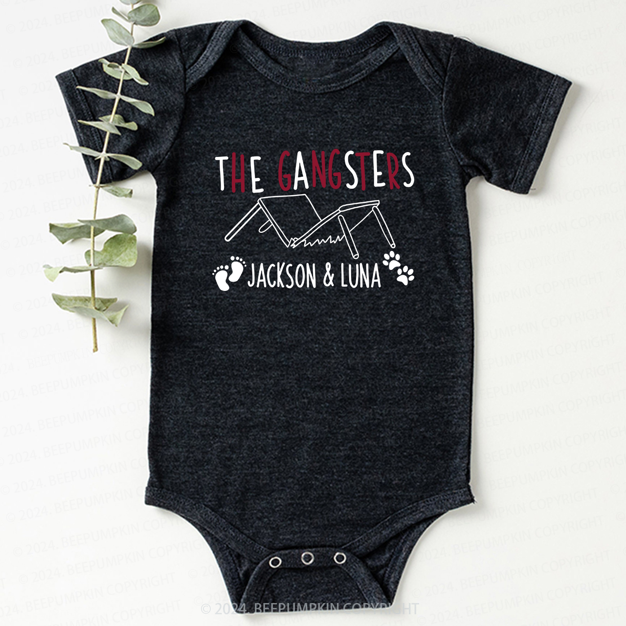 Personalized The Gansters Baby Bodysuit For Baby 