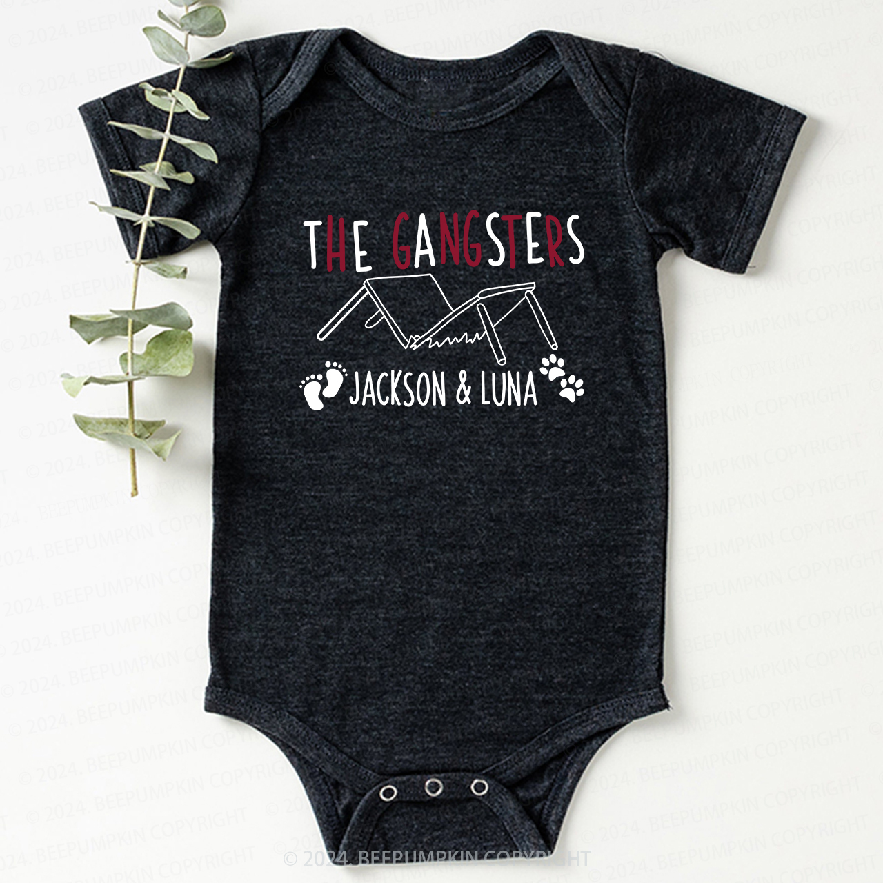 Personalized The Gansters Baby Bodysuit For Baby 