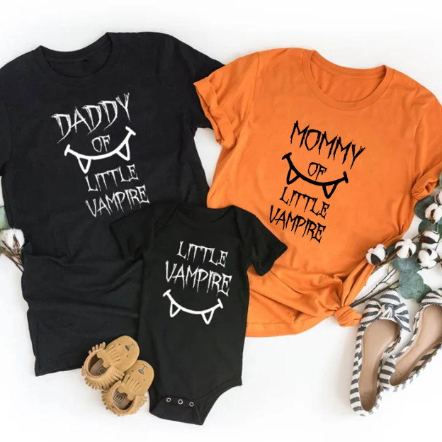 Halloween Little Vampire Family Matching T-Shirts